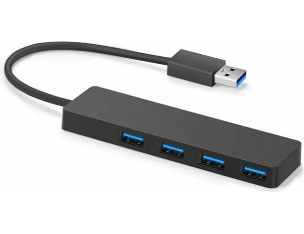 Hub 4 Porte USB 3.0 Trasferimento Dati Computer PC Ultra Sottile Alta Velocità