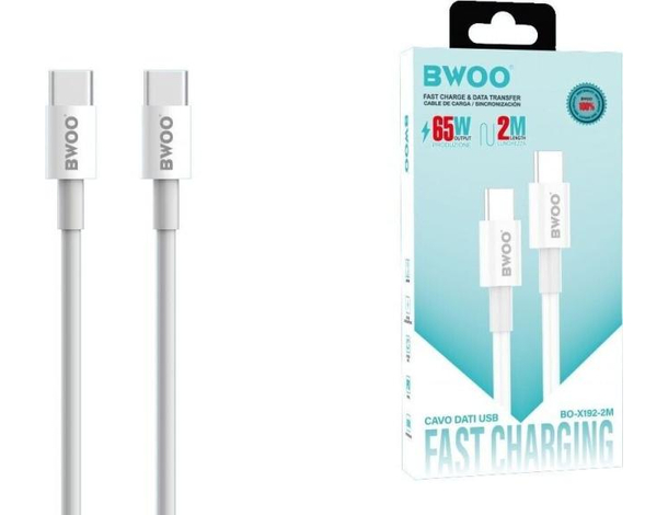 Cavo USB Type-C 2 Metri X192 Carica Veloce Trasferimento Dati Cellulare 65watt