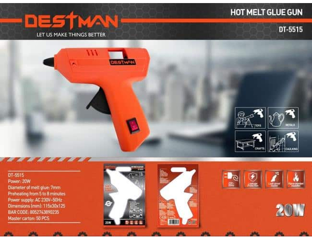 Pistola Incollatrice Colla a Caldo Elettrica Termocollante per Bricolage 20watt
