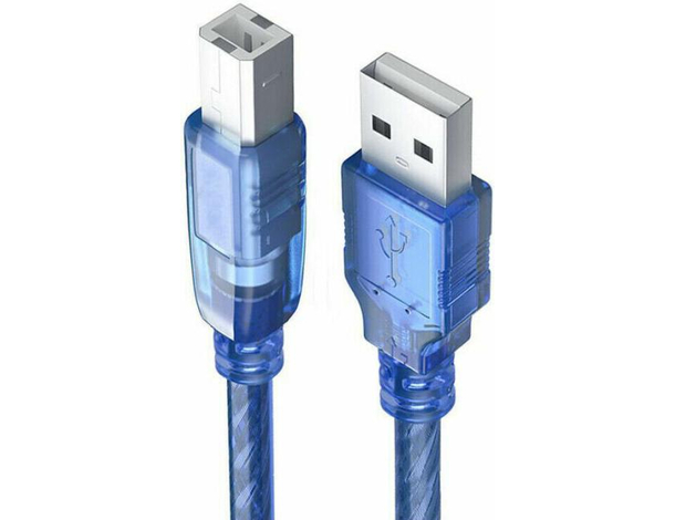 Cavo Stampante 3 Metri USB 2.0 Blu Alta Schermatura PC Notebook MAC Type-B