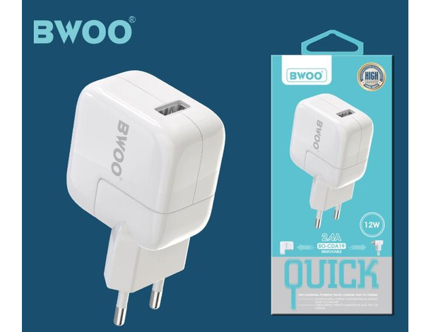 Caricabatteria da Parete Presa USB Caricatore da Muro 12W Fast Charge 2.4A 2