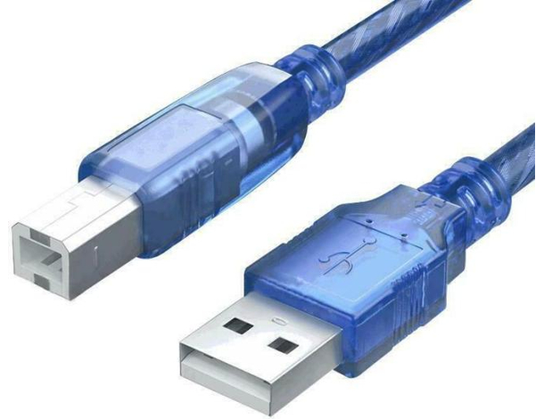 Cavo Stampante 3 Metri USB 2.0 Blu Alta Schermatura PC Notebook MAC Type-B 2
