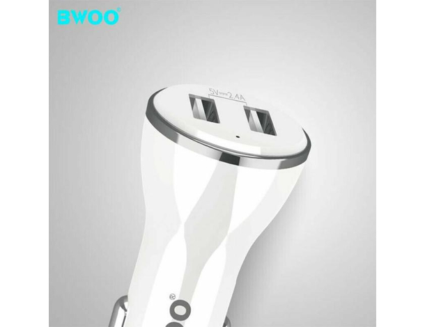 Doppio Caricatore Cellulare da Auto Presa Accendisigari USB 2.4A 12/24V CC54...