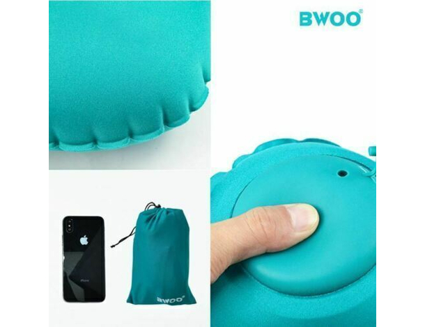 Cuscino da Viaggio Pieghevole Gonfiabile Leggero con Custodia Auto Treno...