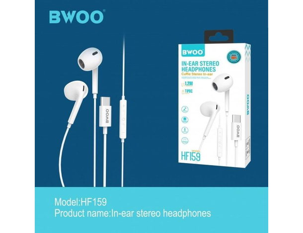 Auricolari Stereo per Cellulare HF159 Cuffie In-Ear USB Type-C Microfono...