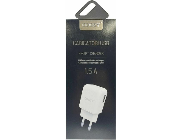 Caricabatterie da Muro Caricatore USB Spina Universale Smart Charger 1.5A...