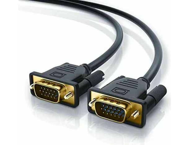 Cavo Connettore VGA 3 Metri Maschio Maschio Prolunga Monitor Computer PC HDTV...