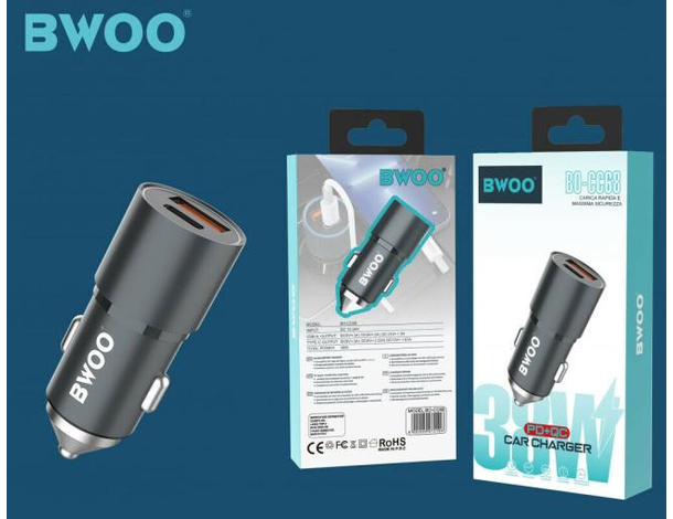 Caricatore Presa Accendisigari Doppia USB Type-C Auto Camion Carica 12-24V...