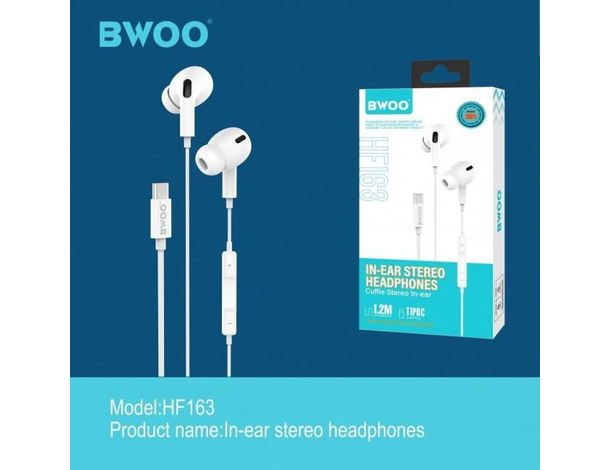 Auricolari Stereo HF163 per Cellulare In-Ear USB 2.0 Type-C Microfono Musica...