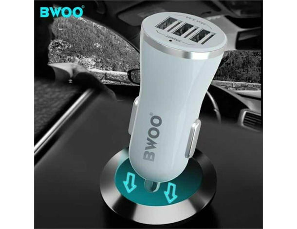 Caricabatterie Cellulare da Auto Presa Accendi Sigari Triplo USB 3.4A 12/24V...