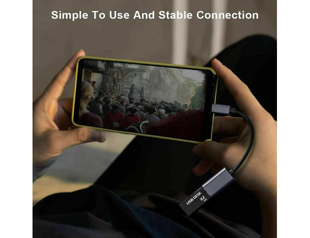 Cavo OTG 10cm Collegamento USB Femmina a USB-C Smartphone Tastiera Mouse SD...