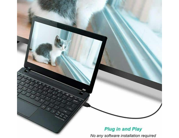 Cavo HDMI a VGA 3 Metri Placcato Oro Connessione...