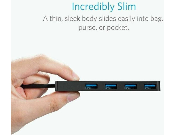 Hub 4 Porte USB 3.0 Trasferimento Dati Computer PC Ultra Sottile Alta...