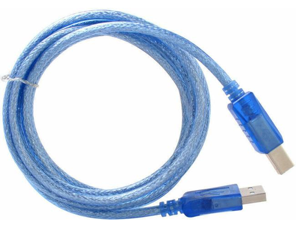 Cavo Stampante 1.5 Metri USB 2.0 Blu Alta Schermatura PC Notebook MAC Type-B...