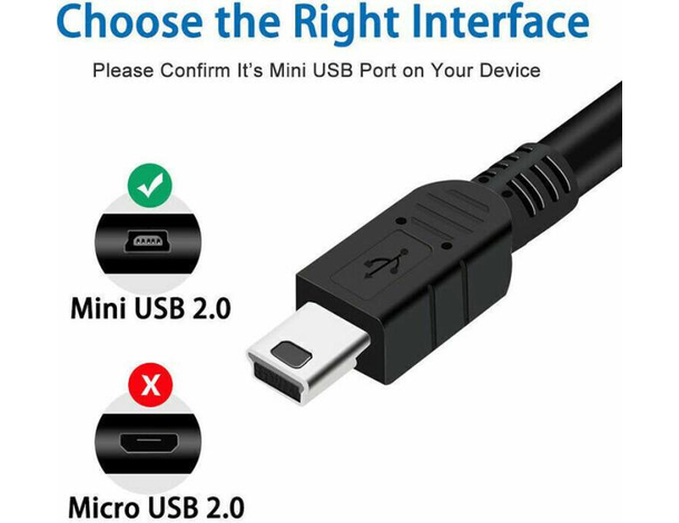 Cavo USB 3 Metri Mini USB 2.0 Collegamento Hard Disk Telecamere Multiuso 4