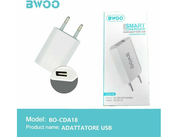 Caricabatterie da Muro Caricatore USB Spina 5V 1A Universale Protezione ++ 5