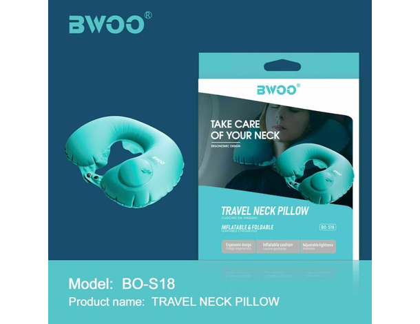 Cuscino da Viaggio per Testa Collo Gonfiabile con Custodia Auto Treno Aereo...