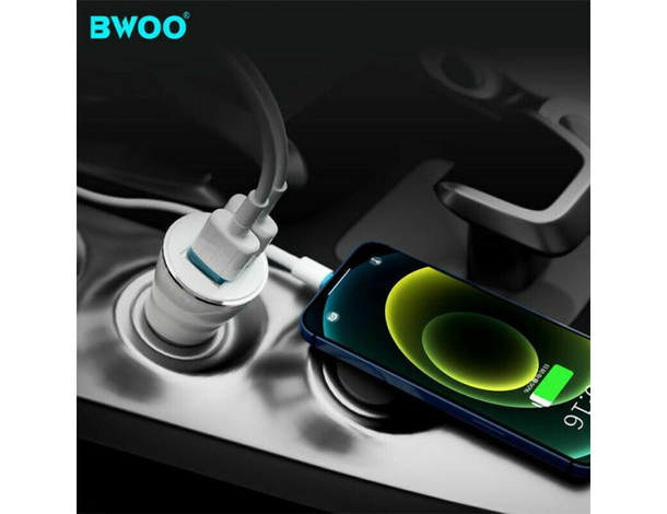 Doppio Caricatore Cellulare da Auto Presa Accendisigari USB 2.4A 12/24V CC54...