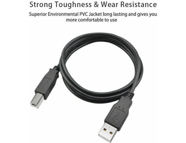 Cavo Stampante 3 Metri Collegamento Prolunga USB 2.0 da A-Maschio a B-Maschio...