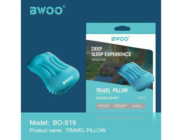 Cuscino da Viaggio Pieghevole Gonfiabile Leggero con Custodia Auto Treno...