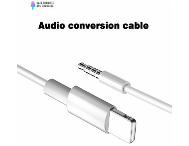 Cavo AUX Compatibile Iphone Device Casa Auto Attacco Lightning 8 Pin Jack 3,5...