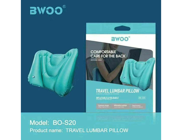 Cuscino Lombare per Schiena Viaggio Gonfiabile con Custodia Auto Treno Aereo...
