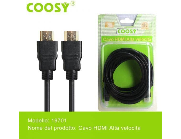 Cavo HDMI 3 Metri 4K Ultra HD Anti Usura Blue-Ray PS4 XBOX PC Computer...