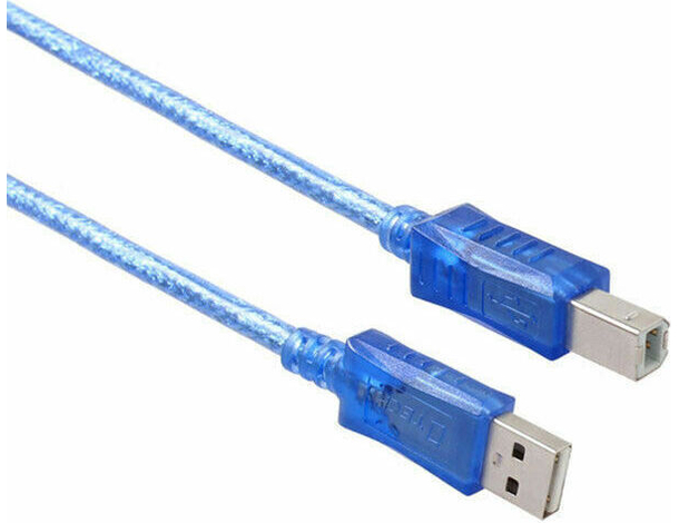 Cavo Stampante 3 Metri USB 2.0 Blu Alta Schermatura PC Notebook MAC Type-B 7