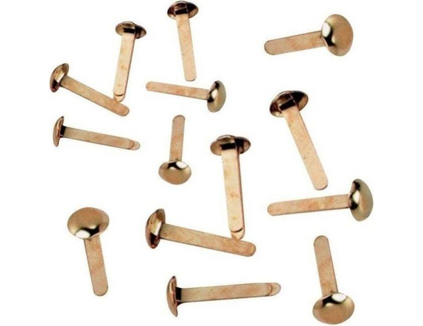 90x Fermacampione in Metallo Colore Ottone Fori Puntine Bricolage Scuola