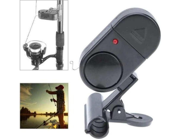 Allarme Acustico per Canna da Pesca Sportiva Avvisatore Led con Pinza a Molla