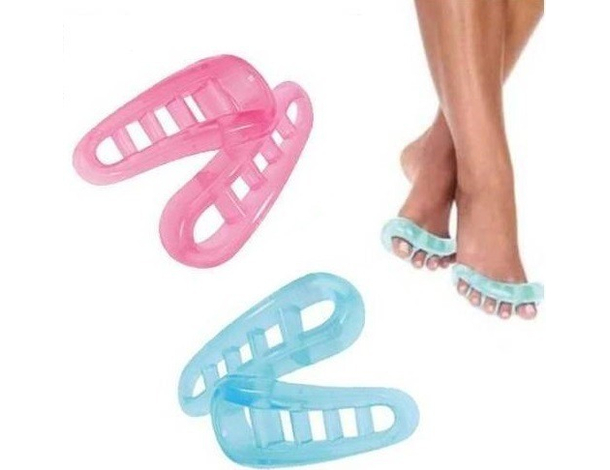 Coppia Separatori Dita per Smalto Unghie Piedi Distanziatore Silicone Pedicure