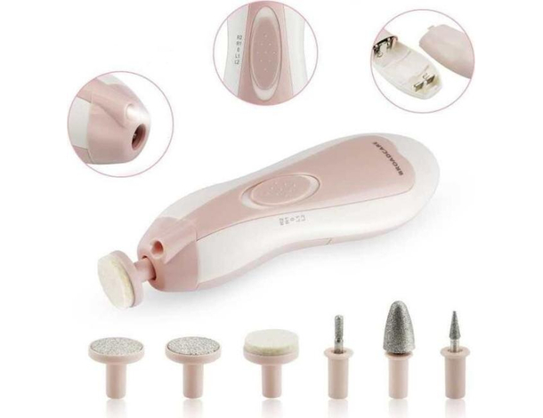 Kit per Pedicure Manicure con 6 Punte Intercambiabili da Viaggio Portatile