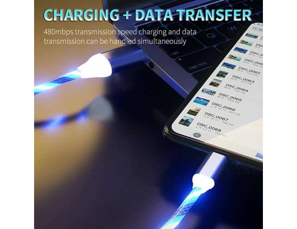 Cavo a Spirale Carica Rapida Trasferimento Dati USB Lightning 8 Pin 2.4A...