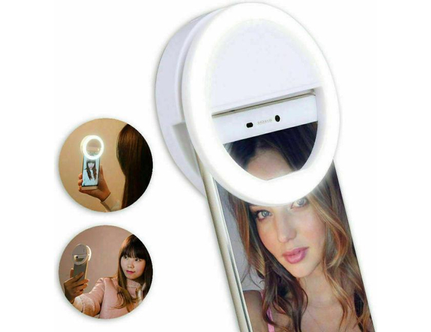 Luce LED ad Anello Ricaricabile Portatile Cellulare Tablet Video TikTok...