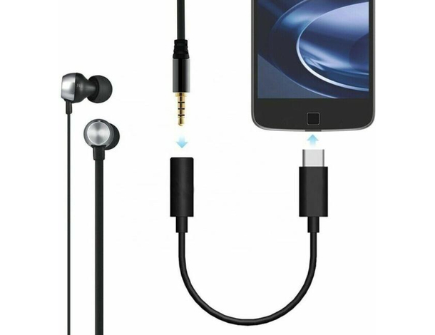 Adattatore USB Connettore Audio Cuffie da Type-C a Jack 3.5mm per Smartphone