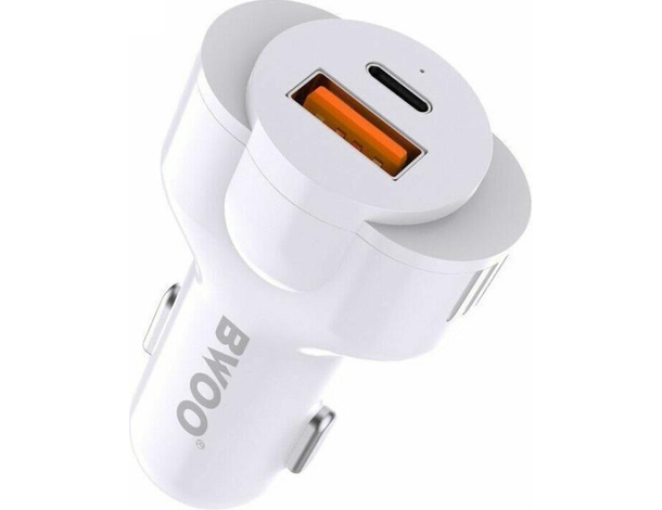 Caricabatterie Cellulare CC58 da Auto Presa Accendisigari USB Type-C 2.4A 30w
