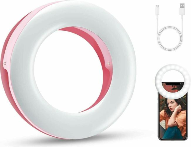 Luce LED ad Anello Ricaricabile Portatile Cellulare Tablet Video TikTok...