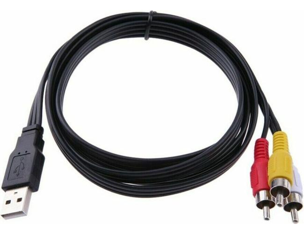 Cavo 3 RCA USB 1.5M Prolunga Audio Video Cavetto Stereo Composito Fotocamera PC