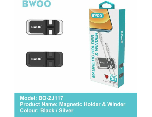 Supporto Magnetico Calamitato ZJ117 Cellulare Ferma Cavi Multiuso Auto...