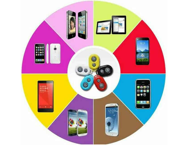 Telecomando Remoto Bluetooth per Smartphone Compatibile Android IOS Selfie...