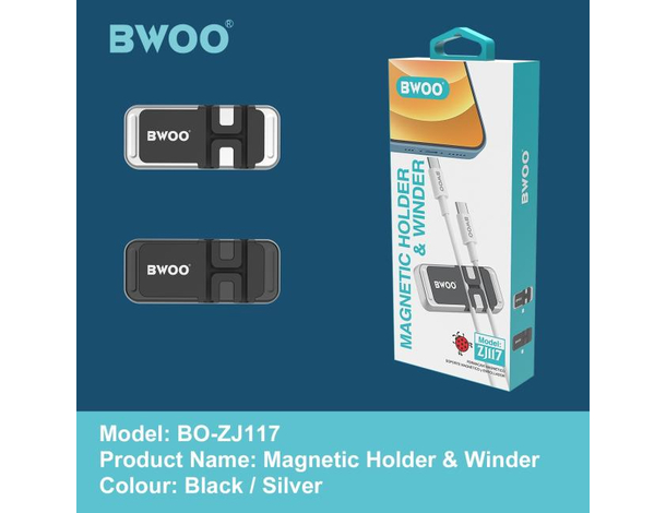 Supporto Magnetico Calamitato ZJ117 Cellulare Ferma Cavi Multiuso Auto...