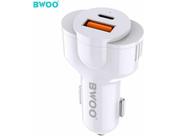 Caricabatterie Cellulare CC58 da Auto Presa Accendisigari USB Type-C 2.4A 30w...