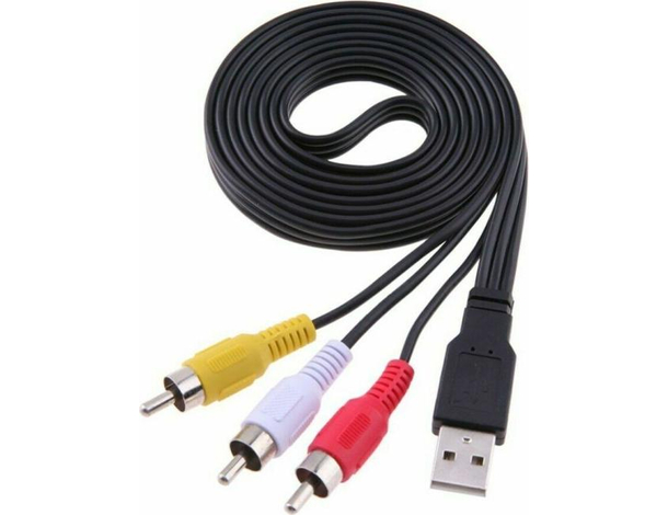 Cavo 3 RCA USB 1.5M Prolunga Audio Video Cavetto Stereo Composito Fotocamera...