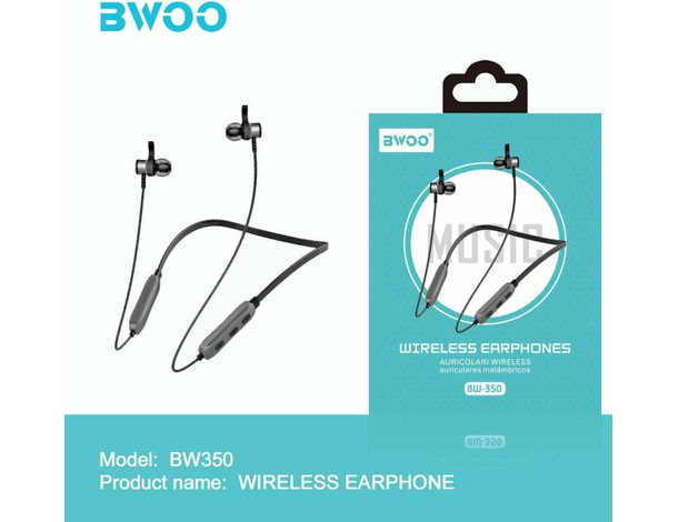 Cuffie Auricolari Bluetooth Design Collarino Slim TF Card Microfono Chiamate...