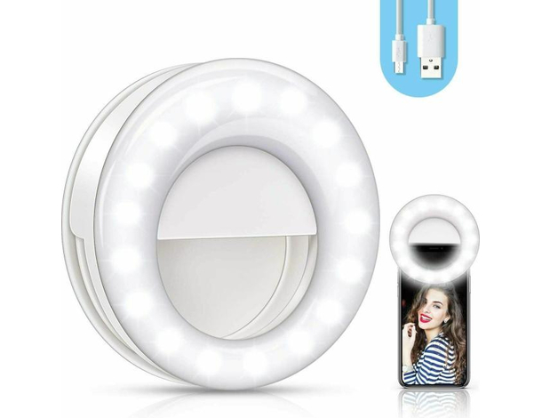 Luce LED ad Anello Ricaricabile Portatile Cellulare Tablet Video TikTok Selfie