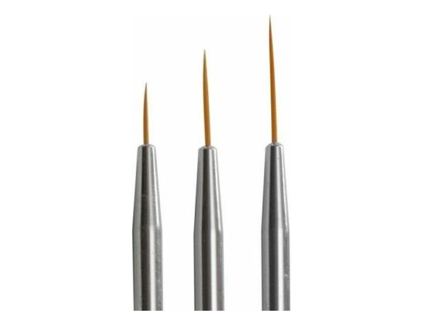 Kit 3 Pennelli Nail Art Manicure Pedicure Ricostruzione Unghie Disegno...