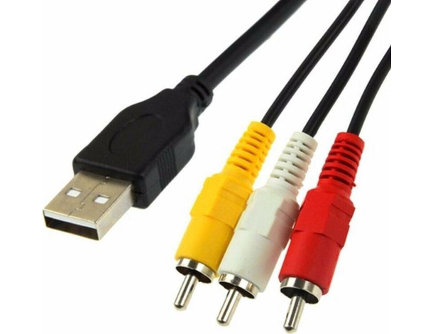 Cavo 3 RCA USB 1.5M Prolunga Audio Video Cavetto Stereo Composito Fotocamera...