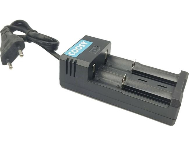 Caricabatterie 2 Pile Ricaricabili Batterie AA Ni-MH Ni-Cd AAA Stilo Led AC...