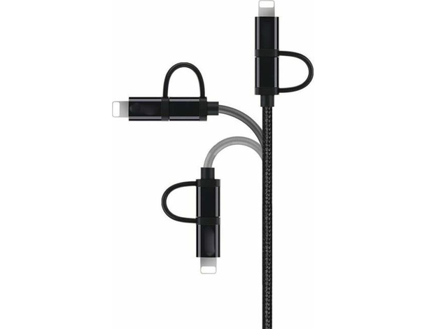 Cavo Ricarica 2in1 USB 1 Metro Lighting Micro USB Compatibile iOS Android...