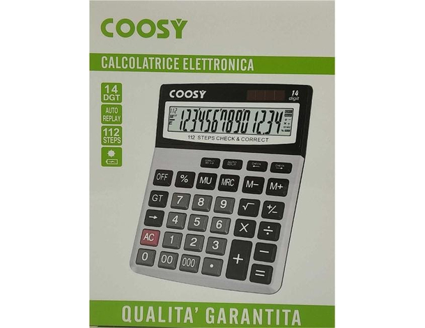 Calcolatrice Elettronica Digitale Check 14 Cifre da Tavolo Studio Scuola...